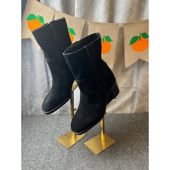 Steve Madden Romney Ankle Boots Women's Black Suede Bootie Size 7 - Picture 1 of 8